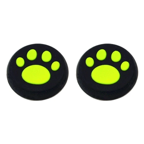 4'lü Yeşil Kedi Pati Silikon Koruyucu Kapak PS4 PS3 PS2 Xbox360 XboxOne WiiU Joystick - 2