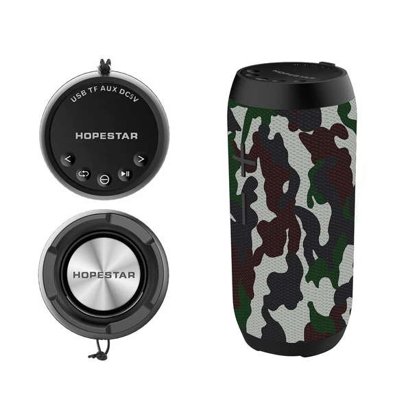 Hopestar P7 Mini Taşınabilir Tavşan Kablosuz Bluetooth Hoparlör Dahili Mikrofon Askeri Yeşil - 4