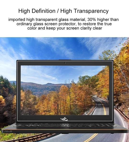 ASUS ROG GU501 15.6 Inç Laptop Ekran HD Temperli Cam Koruyucu Film - 5