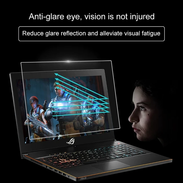ASUS ROG GU501 15.6 Inç Laptop Ekran HD Temperli Cam Koruyucu Film - 6