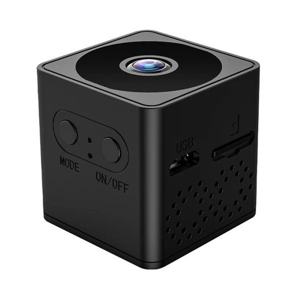 Q16 Mini WiFi Kablosuz Ağ Aksiyon Kamerası Geniş Açı Kayıt Cihazı Gece Görüşü ve Hareket Algılama Siyah - 2