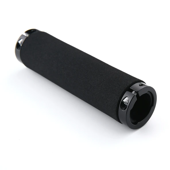 AG36 Alaşımlı Kilit Halkalı Süngerli Bisiklet Gidon Tutamağı Siyah 130mm - 2