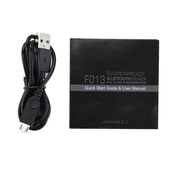F013 Mini Taşınabilir IPX7 Su Geçirmez Bluetooth 4.0 Stereo Hoparlör Renkli LED Işık ve Vakumlu Tabanlı Mikrofonlu FM Radyo Destekli 10m Bluetooth Mesafesi - 6