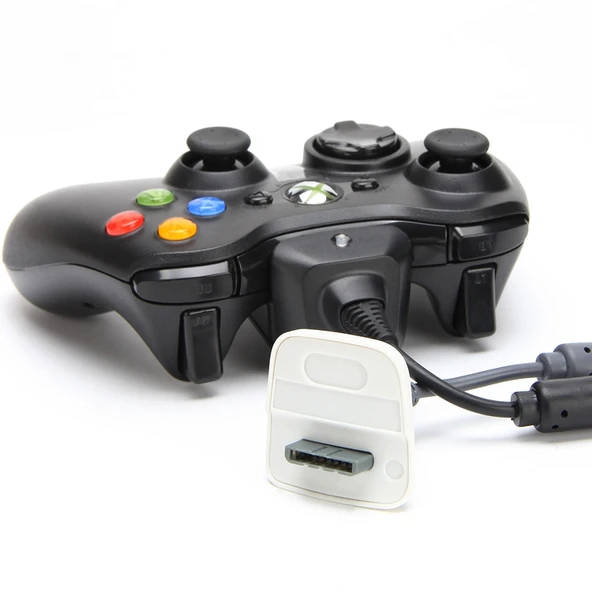 Xbox 360 Kablosuz Kontrolcü Şarj Kablosu 1.5m Manyetik Siyah - 9