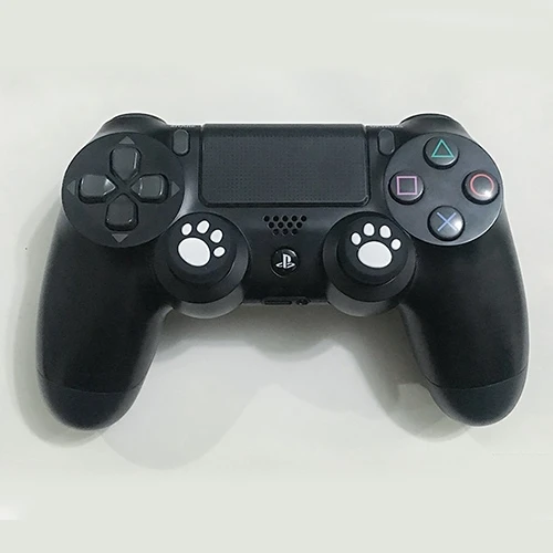 4'lü Beyaz Sevimli Kedi Pati Silikon Koruyucu Kapak PS4 PS3 PS2 Xbox360 XboxOne WiiU Oyun Kolu Joystick - 4