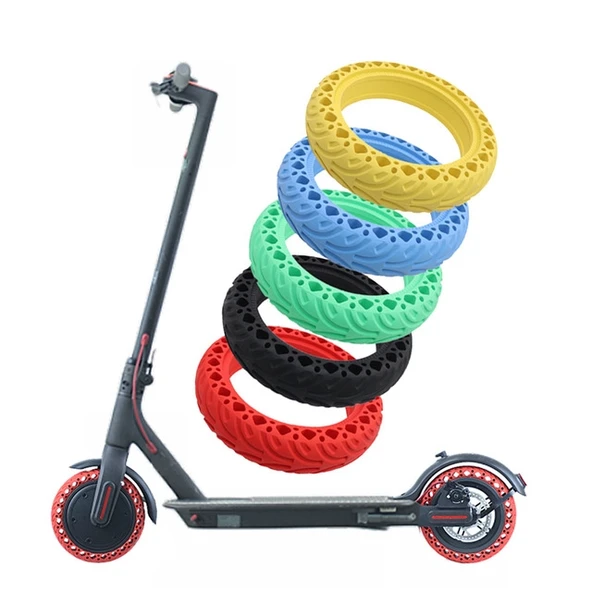 8.5 İnç Elektrikli Scooter Aşınmaya Dayanıklı Darbe Emici Bal Peteği Desenli Katı Lastik Sarı Xiaomi Mijia M365 Uyumlu - 5