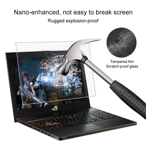 ASUS ROG GU501 15.6 Inç Laptop Ekran HD Temperli Cam Koruyucu Film - 3