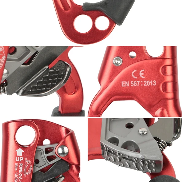 XINDA TP-8606 Turuncu 8-12mm Halat İçin Düşüş Önleyici El Halat Tutucu - 4