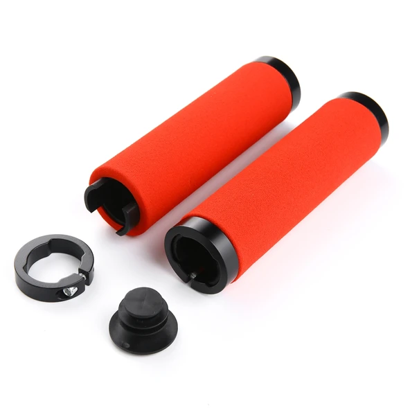 AG36 Alaşımlı Kilit Halkalı Süngerli Bisiklet Gidon Tutamağı Siyah 130mm - 3