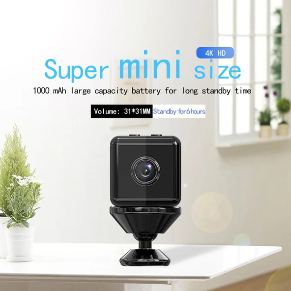 X6D 720P Kablosuz Mini Ev Güvenlik Kamerası Beyaz Gece Görüşlü Hareket Algılama TF Kart Destekli - 6