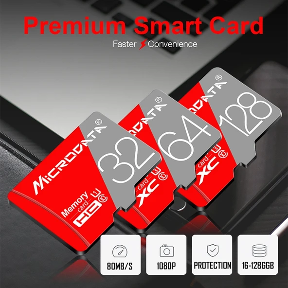 Microdata 256GB Class10 Kırmızı Gri TF Micro SD Hafıza Kartı - 11