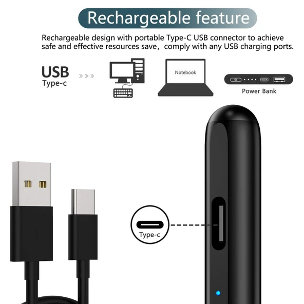 iPad için Beyaz Anti-Karışıklık Manyetik Kapasitif Stylus Kalem - 5