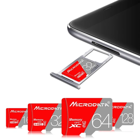 Microdata 256GB Class10 Kırmızı Gri TF Micro SD Hafıza Kartı - 3