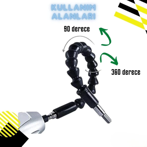 Esnek Şaftlı Tornavida Ucu Seti - Resim 4