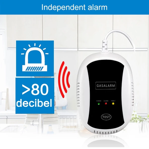 PA-209R Kablosuz Gaz Algılama Alarmı 100-240V AC - 5