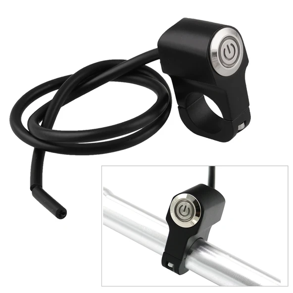 Motosiklet 22mm Gidon Montajlı Anahtarı Kırmızı Gösterge Işıklı Far Tehlike Fren Güç Anahtarı