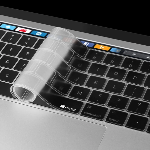 ENKAY Hat-Prince 2'si 1 Arada Mat Sert Plastik Kılıf ve ABD Versiyonu İnce TPU Klavye Koruyucu MacBook Pro 15.4 inç Touchbar Siyah - 8