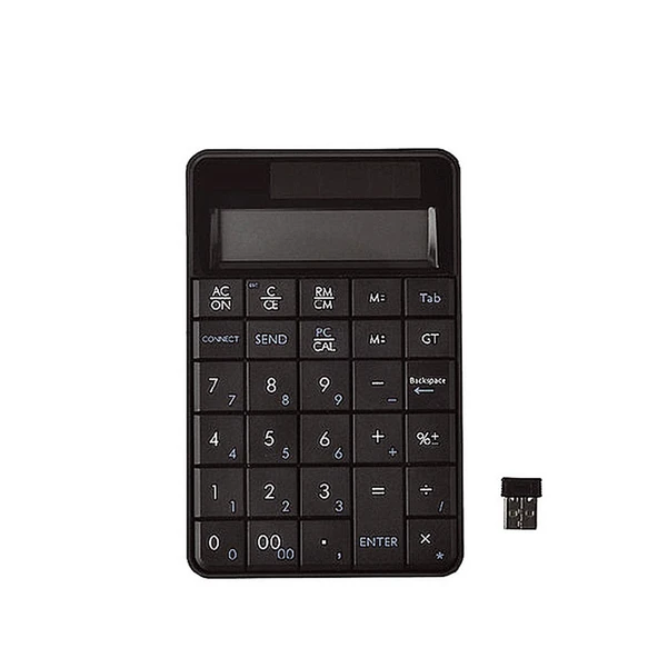 MC56AG 2si1 Arada 24G USB Kablosuz Sayısal Klavye ve Hesap Makinesi Siyah