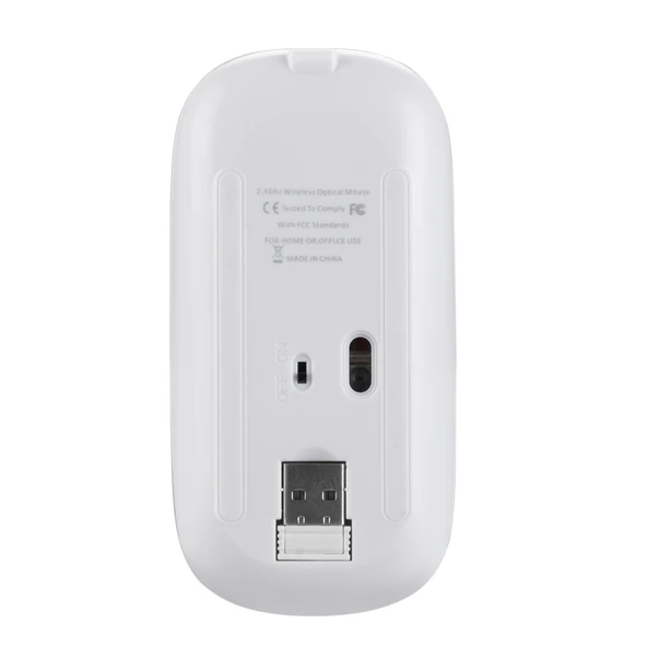 HXSJ M80 Beyaz Kablosuz Optik Sessiz Mouse 2.4GHz 1600DPI Ayarlanabilir Hız - 5