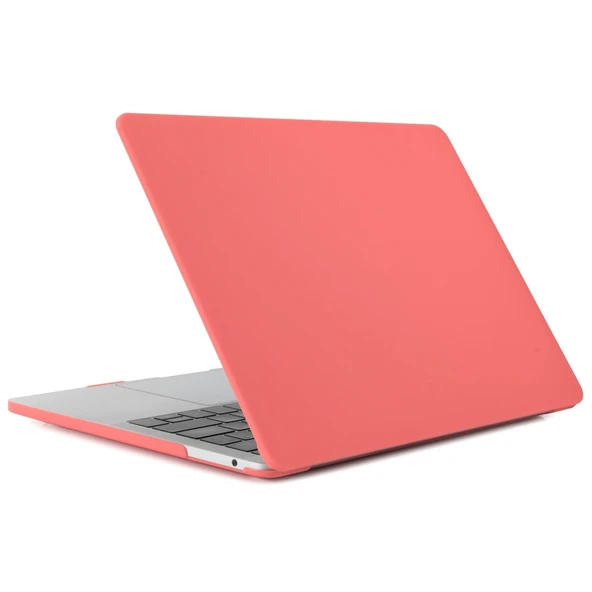 2016 MacBook Pro 13.3 inç A2159 A1706 A1708 Uyumlu Koral Kırmızı Mat Dokulu Laptop Koruyucu Kılıf - 5