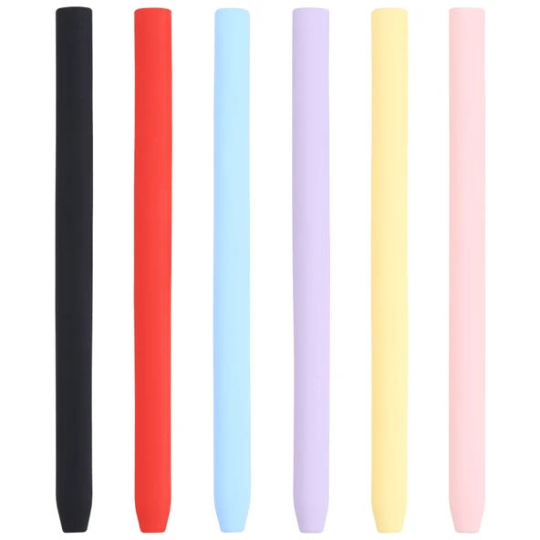 Apple Pencil 1 Uyumlu Mor Silikon Koruyucu Kılıf 4 in 1 Karikatür Hayvan Desenli - 2
