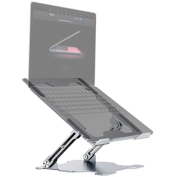RJUST HZ09 Mekanik Yükseklik Ayarlı Laptop Standı Gri