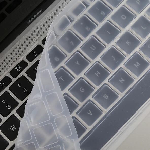 MacBook Pro ve Air 13 15 TPU Klavye Koruyucu Film Beyaz - 5