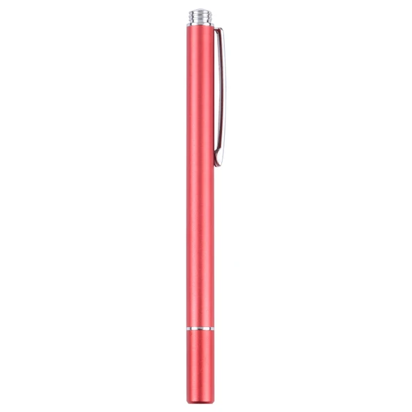 Evrensel Kırmızı Silikon Disk Uçlu Kapasitif Stylus Kalem - 2