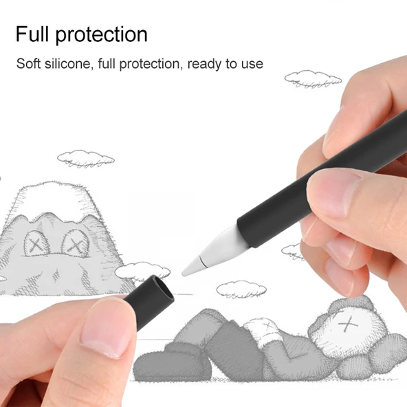 Apple Pencil 2 Orta Parmak Şeklinde Silikon Koruyucu Kılıf Yeşil - 3