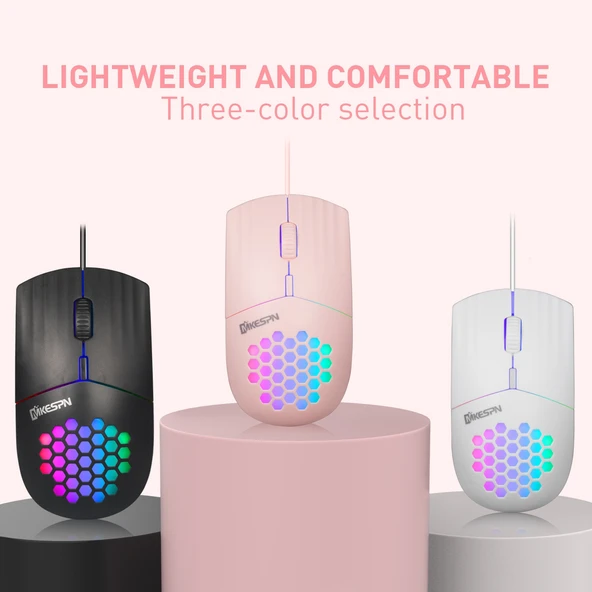 MKESPN SXS-838 Siyah RGB Aydınlatmalı Kablolu Type-C Oyuncu Mouse - 2