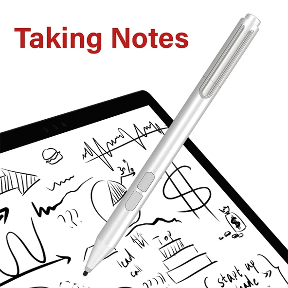 JD02 Kazara Dokunmayı Önleyici Stylus Kalem MicroSoft Surface Serisi Gri - 6