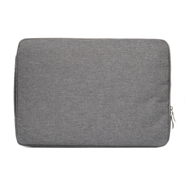 15 4 Inç Evrensel Gri Denim Laptop Çantası Fermuarlı MacBook Air Pro Lenovo Uyumlu - 3
