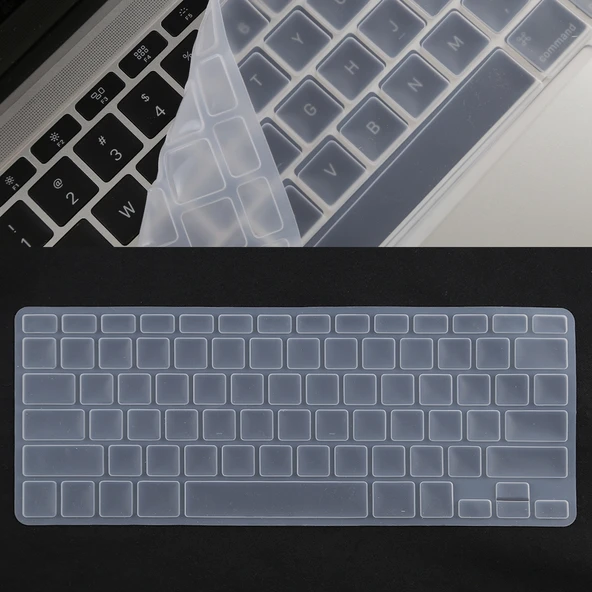 MacBook Pro ve Air 13 15 TPU Klavye Koruyucu Film Beyaz - 1