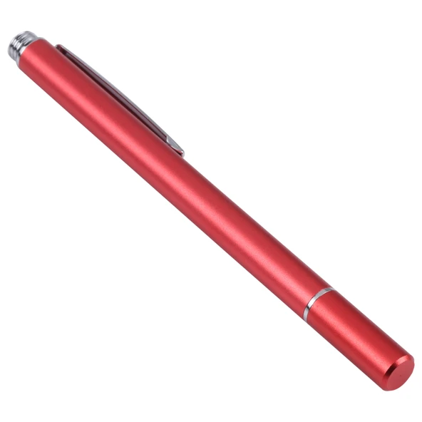 Evrensel Kırmızı Silikon Disk Uçlu Kapasitif Stylus Kalem - 3