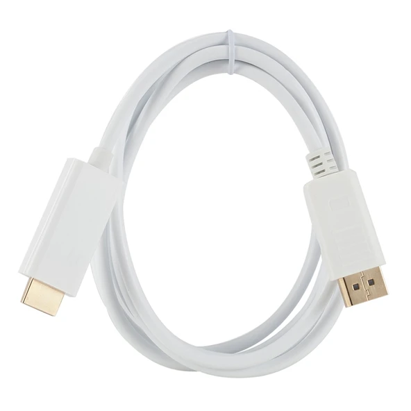 DisplayPort Erkek HDMI Erkek Adaptör Kablosu 1.8 Metre Beyaz - 4