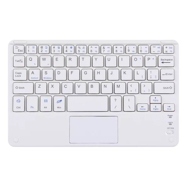 Bluetooth Kablosuz Klavye Dokunmatik Panel Beyaz 9 Inç Android Windows Tablet Uyumlu