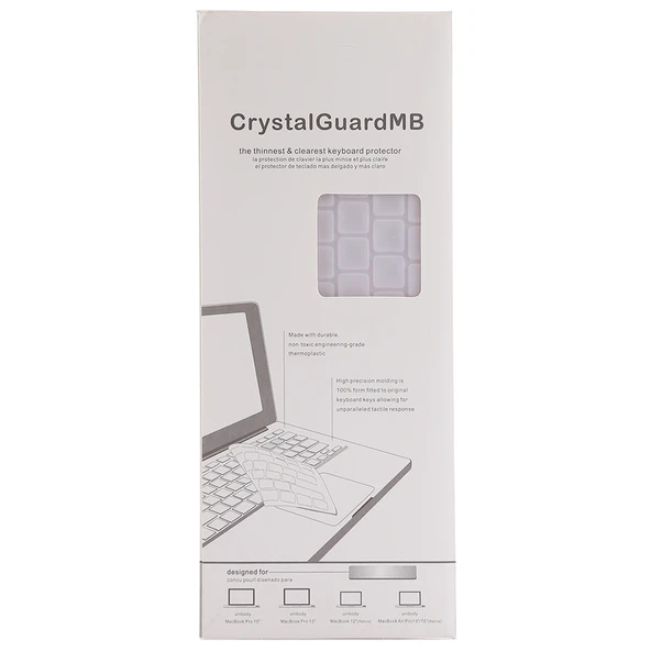 MacBook Pro ve Air 13 15 TPU Klavye Koruyucu Film Beyaz - 6