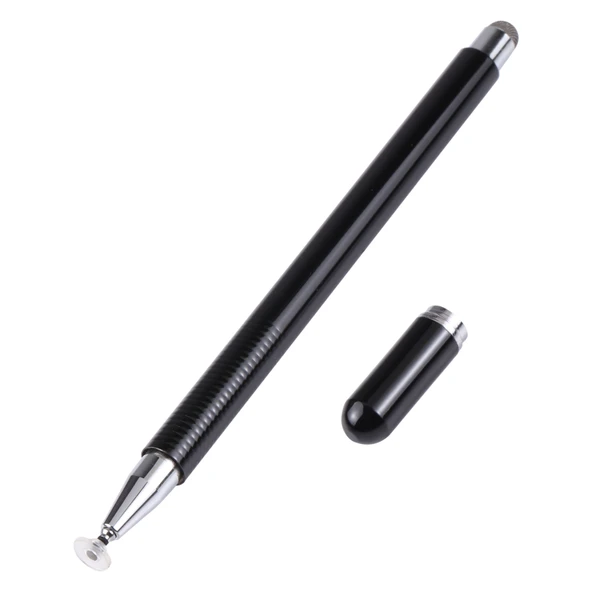 361 2si1 Evrensel Siyah Silikon Disk Uçlu Stylus Kalem Manyetik Kapaklı