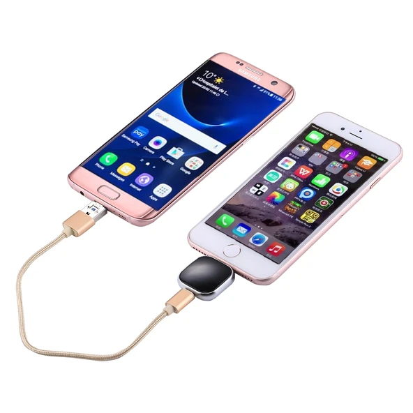RQW-18S Siyah 8 Pin 128GB Çok Fonksiyonlu Flash Bellek USB Micro USB Kablo - 7
