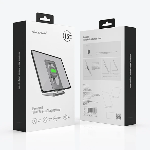 NILLKIN PowerHold Tablet Kablosuz Şarj Standı Gri - 5