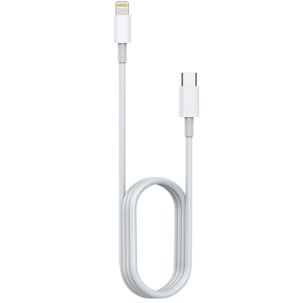 AWEI CL 68 Beyaz 3A Type C USB C 8 Pin PD Hızlı Şarj ve Data Kablosu 1 Metre