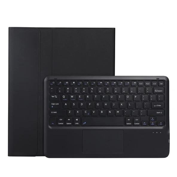 Ultra İnce ABS Bluetooth Klavyeli Tablet Kılıfı Siyah iPad Air 13 2024 2025 ve iPad Pro 12.9 2021 Uyumlu