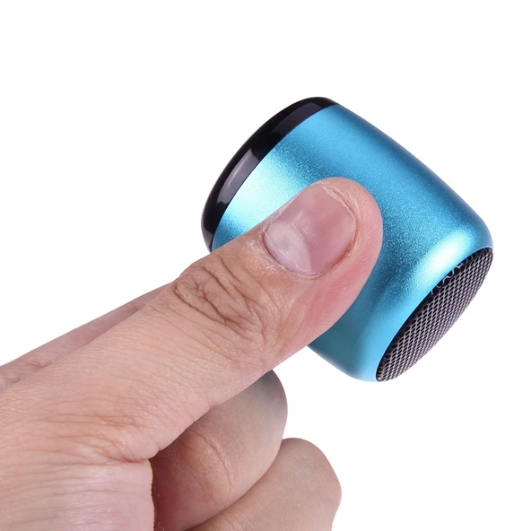 A1 Mini Bluetooth Hoparlor Mavi Eller Serbest Arama ve Fotoğraf Kumandası Destekli - 6