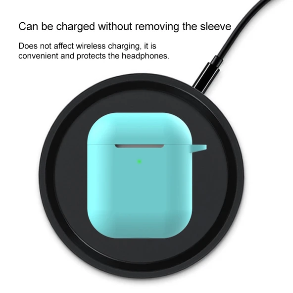 Apple AirPods 1 2 Uyumlu Sarı Silikon Darbeye Dayanıklı Kılıf - 6