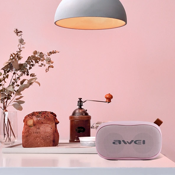 Awei Y900 Mini Taşınabilir Kablosuz Bluetooth Hoparlör Sarı Gürültü Engelleme Mikrofonlu TF Kart ve AUX Destekli - 8