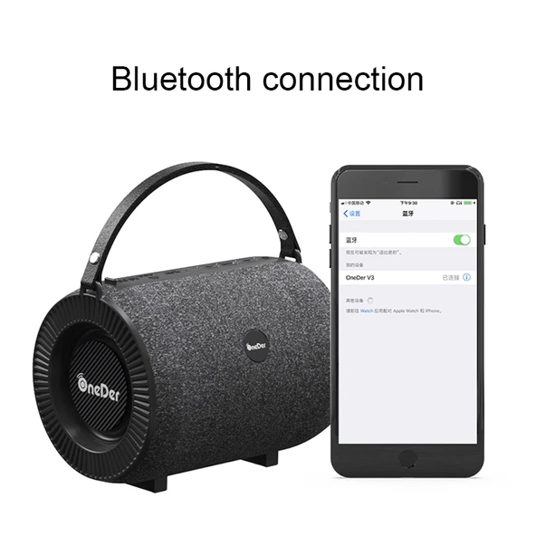 Oneder V3 Taşınabilir Kablosuz Bluetooth Hoparlör Mavi - 6