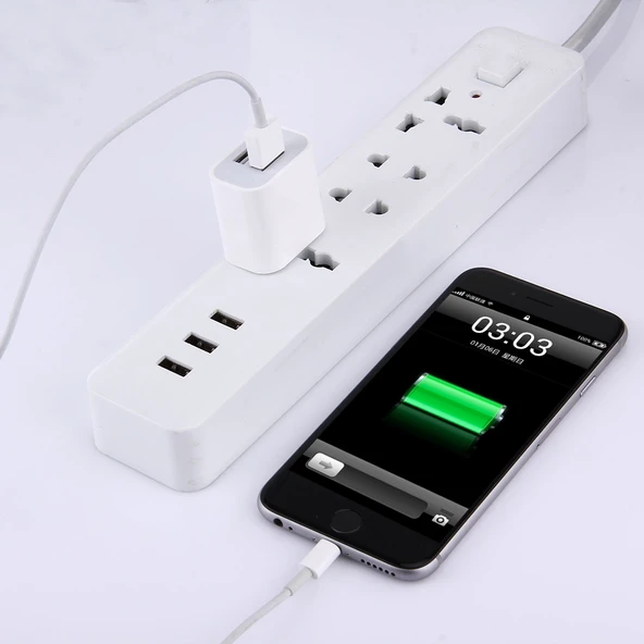 5V 2A Yüksek Uyumluluklu 2 USB Portlu Şarj Cihazı AU Fiş Beyaz - 5