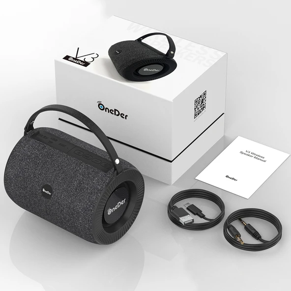 Oneder V3 Taşınabilir Kablosuz Bluetooth Hoparlör Mavi - 9