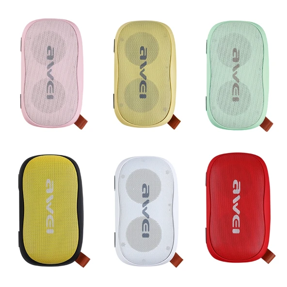 Awei Y900 Mini Taşınabilir Kablosuz Bluetooth Hoparlör Sarı Gürültü Engelleme Mikrofonlu TF Kart ve AUX Destekli - 11