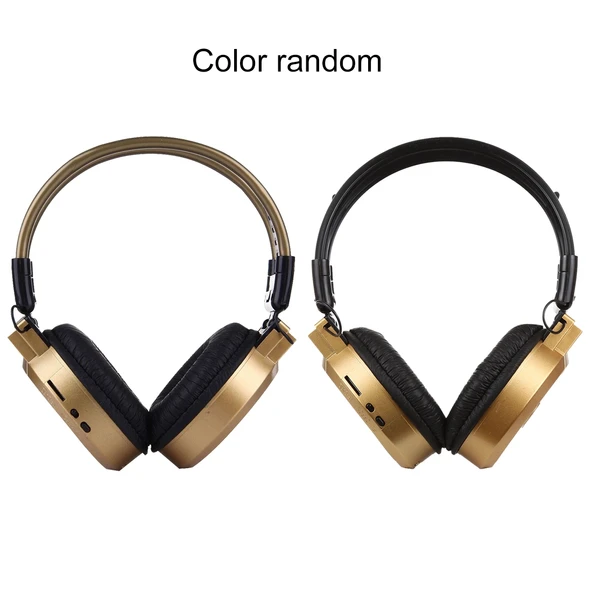 SH S1 Katlanabilir Stereo HiFi Kablosuz Spor Kulaklık LCD Ekranlı Altın Renk - 9